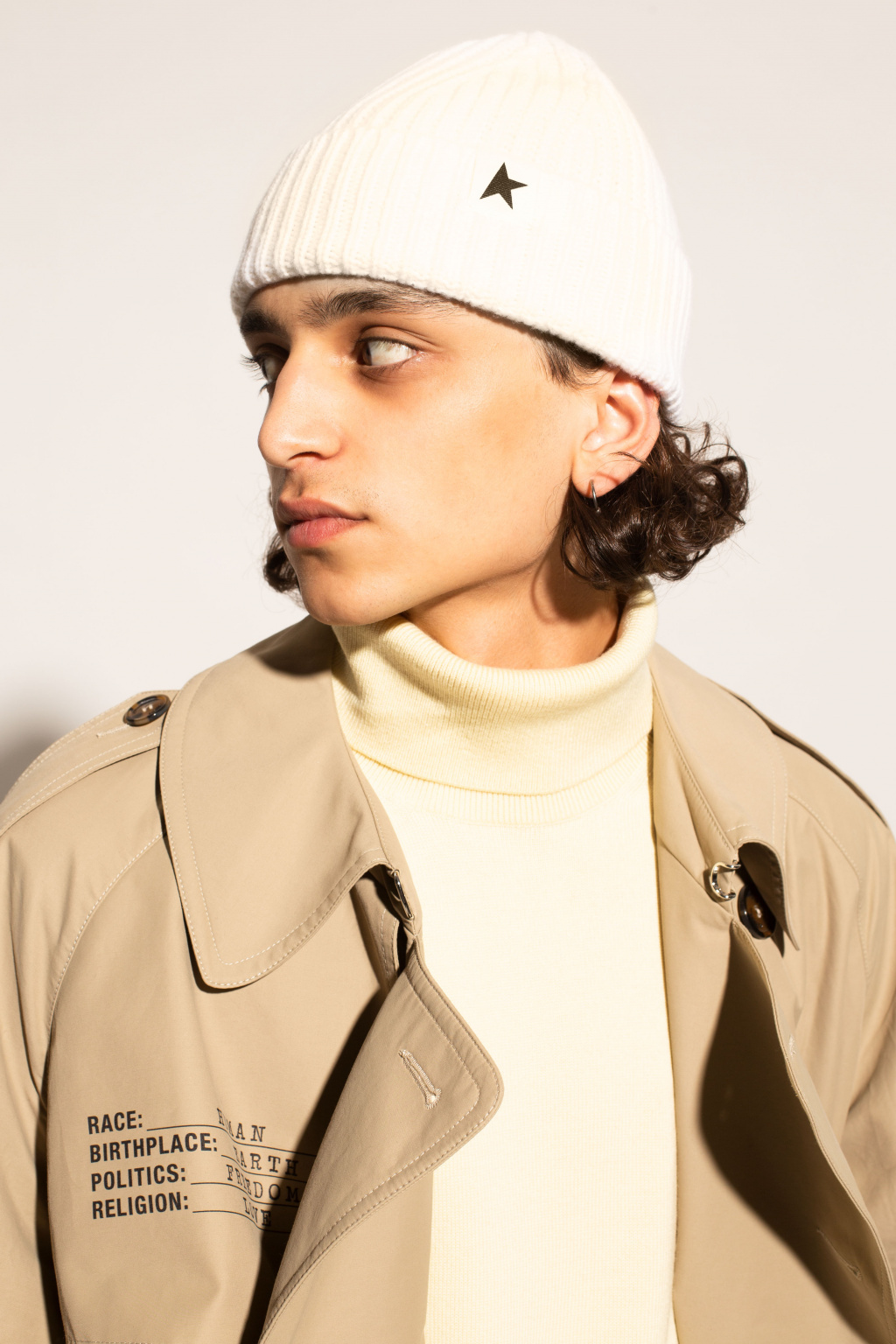 ゴールデングース 男女兼用 ハット GUP01035 P000601 10190 Golden Goose Wool hat with logo | Men's Accessorie | Vitkac